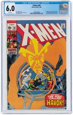 "X-MEN" #58 JULY 1969 CGC 6.0 FINE (FIRST HAVOK IN COSTUME).