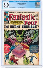 "FANTASTIC FOUR" #24 MARCH 1964 CGC 6.0 FINE.