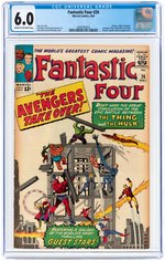 "FANTASTIC FOUR" #26 MAY 1964 CGC 6.0 FINE (THING VS. INCREDIBLE HULK).