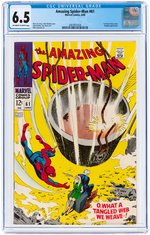 "AMAZING SPIDER-MAN" #61 JUNE 1968 CGC 6.5 FINE+.