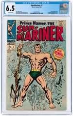 "SUB-MARINER" #1 MAY 1968 CGC 6.5 FINE+.