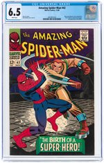 "AMAZING SPIDER-MAN" #42 NOVEMBER 1966 CGC 6.5 FINE+.