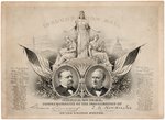 CLEVELAND & HENDRICKS 1885 INAUGURAL BALL INVITATION.