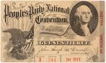 BRYAN "PEOPLE'S PARTY NATIONAL CONVENTION" 1896 ST. LOUIS MISSOURI TICKET.