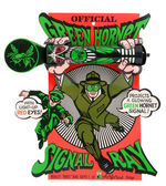 “OFFICIAL GREEN HORNET SIGNAL RAY” FLASHLIGHT ON CARD.