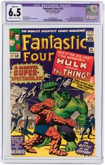 "FANTASTIC FOUR" #25 APRIL 1964 CGC RESTORED APPARENT 6.5 FINE+.