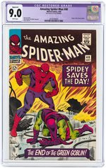 "AMAZING SPIDER-MAN" #40 SEPTEMBER 1966 CGC RESTORED APPARENT 9.0 VF/NM.