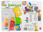 "THE SIMPSONS" MATTEL CARDED SET OF 7, REMOTE CONTROL SKATEBOARD BART, AND BK DOLL SET.