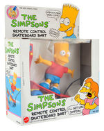 "THE SIMPSONS" MATTEL CARDED SET OF 7, REMOTE CONTROL SKATEBOARD BART, AND BK DOLL SET.