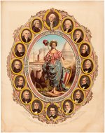 LINCOLN "PRESIDENTS OF THE UNITED STATES" 1861 INAUGURATION PRINT.