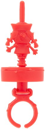 BRUNHILDE SPIN-IT PREMIUM RING RED PLASTIC VARIETY FROM CAP'N CRUNCH CEREAL.