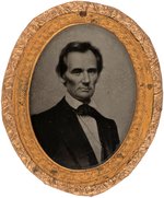 MAGNIFICENT LINCOLN 1860 CAMPAIGN AMBROTYPE BY GEORGE CLARK.