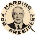 "HARDING FOR PRESIDENT" 1920 CAMPAIGN BUTTON HAKE #5.