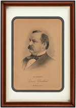 "FOR GOVERNOR GROVER CLEVELAND OF BUFFALO" 1882 NEW YORK GUBERNATORIAL OVERSIZED CARD.