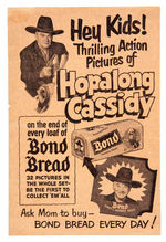 “HOPALONG CASSIDY” BREAD END LABEL ALBUM #3 PLUS FLYER & LABEL.