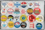 CHEVROLET CAR AND TRUCK  BUTTONS (24) FROM THE 1960s-1980s.