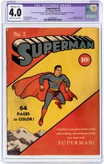 "SUPERMAN" #2 FALL 1939 CGC RESTORED 4.0 MOD./EXT. (C-4) VG.
