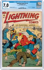 "LIGHTNING COMICS" VOL. 2 #4 DECEMBER 1941 CGC 7.0 FINE/VF.