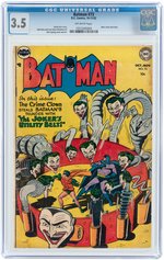 "BATMAN" #73 OCTOBER-NOVEMBER 1952 CGC 3.5 VG-.