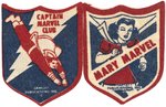 MARY MARVEL RARE PIN & PATCH PAIR WITH "CAPTAIN MARVEL CLUB" PATCH.