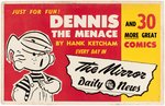 "DENNIS THE MENACE" NEWSPAPER SIGN.