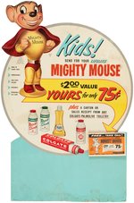 MIGHTY MOUSE & COLGATE-PALMOLIVE RARE ADVERTISING STANDEE.