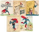 "SUPERMAN" 1940s GREETING CARD LOT.