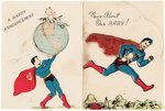 "SUPERMAN" 1940s GREETING CARD LOT.