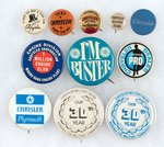 CHRYSLER CARS TEN BUTTONS 1930s TO C. 1970s.