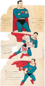 "SUPERMAN" 1940s BIRTHDAY CARD NEAR SET.