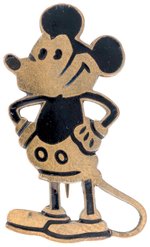 MICKEY MOUSE EARLY 1930s HANDS ON HIPS PIN SIMILAR TO CHARLES HORNER STYLE BUT DIFFERENT DIE.