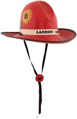 LANDON AND KNOX 1936 CAMPAIGN HAT WITH HAND PAINTED SUNFLOWERS.