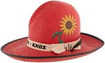 LANDON AND KNOX 1936 CAMPAIGN HAT WITH HAND PAINTED SUNFLOWERS.