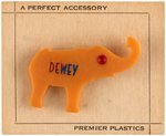 "TRUMAN" AND "DEWEY" BAKELITE DONKEY & ELEPHANT PIN-BACKS ON ORIGINAL CARDS.