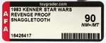 "STAR WARS: REVENGE OF THE JEDI - SNAGGLETOOTH" PROOF CARD AFA 90 NM+/MT.