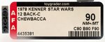 "STAR WARS - CHEWBACCA" 12 BACK-C AFA 90 NM+/MT.