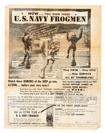 KELLOGG CEREAL PREMIUM LOT OF 18 U.S. NAVY FROGMEN PLUS ORDER FORM.