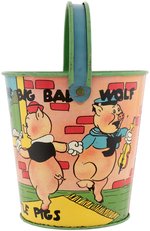 "WHO'S AFRAID OF THE BIG BAD WOLF - THREE LITTLE PIGS" SAND PAIL.