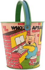 "WHO'S AFRAID OF THE BIG BAD WOLF - THREE LITTLE PIGS" SAND PAIL.