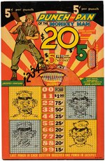 WORLD WAR II "PUNCH THE PAN OF THE MONKEY MAN" ANTI-AXIS PUNCHBOARD.