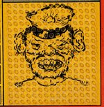 WORLD WAR II "PUNCH THE PAN OF THE MONKEY MAN" ANTI-AXIS PUNCHBOARD.