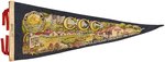 HIGHLY GRAPHIC NEW DEAL ERA "CIVILIAN CONSERVATION CORPS" PENNANT.