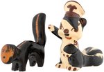 WORLD WAR II ANTI-HITLER FIGURAL SKUNK PAIR.