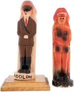 WORLD WAR II ANTI-AXIS FIGURAL HITLER NOVELTY PENIS PAIR.