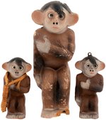 WORLD WAR II ANTI-AXIS HITLER MONKEY FIGURE TRIO.