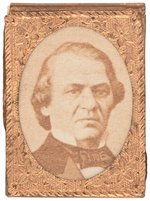 RARE ANDREW JOHNSON SEPIA TONED ALBUMEN PORTRAIT BADGE.