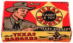 "NOVEL TEXAS RANGERS CANDY & TOY" BOX.