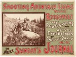 "SHOOTING MOUNTAIN LIONS WITH ROOSEVELT" NEW YORK JOURNAL ADVERTISING POSTER.