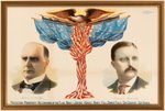 RARE McKINLEY & ROOSEVELT MULTI SLOGAN 1900 JUGATE POSTER.