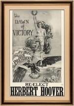 "RE-ELECT HERBERT HOOVER" POSTER WITH ART BY HOWARD CHANDLER CHRISTY.